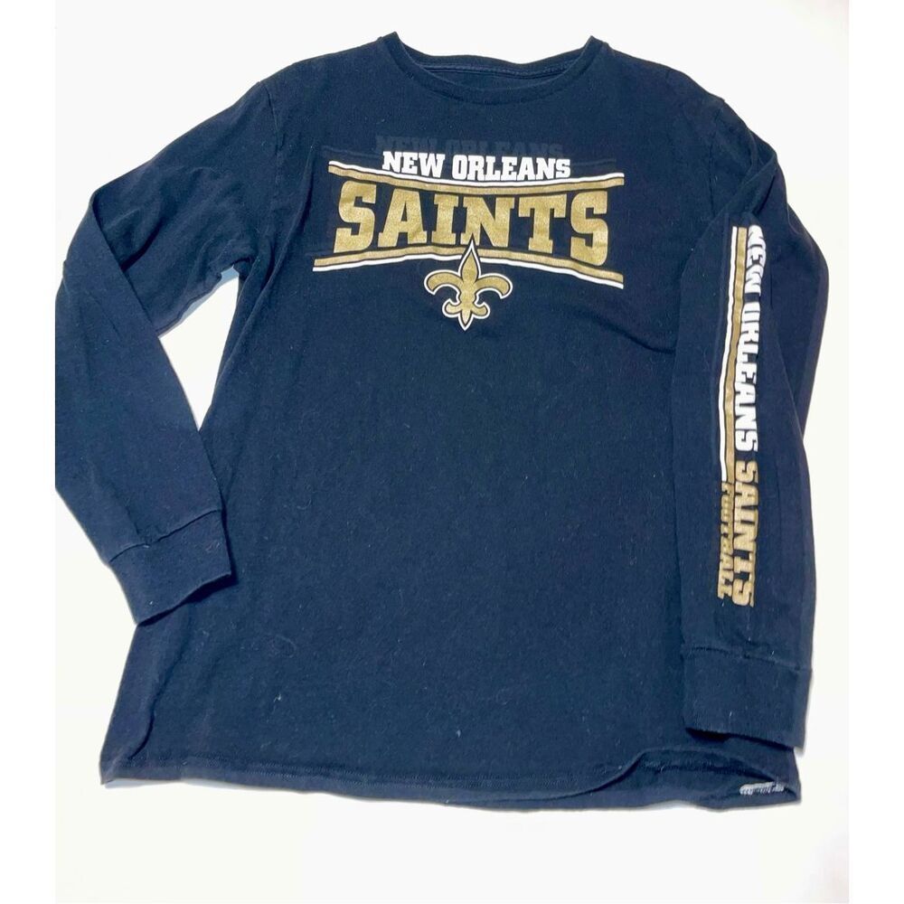 NEW ORLEANS SAINTS  T-Shirt Mens L Black‎ Long Sleeve NIKE NFL Team Apparel